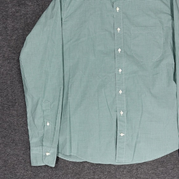 Sid Mashburn Shirt Mens M Green Gingham Long Sleeve Button Up Preppy Cotton - Picture 4 of 10